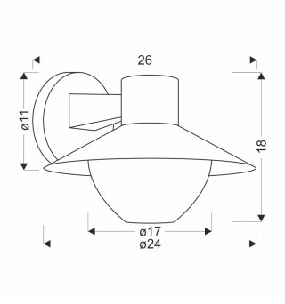 KINKIET TARASOWY LAMPA OGRODOWA ELEWACYJNA CANDELLUX Cosmos IP44