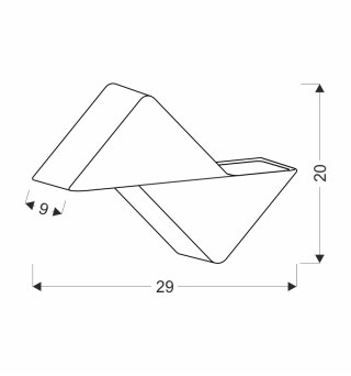 KINKIET TARASOWY LAMPA OGRODOWA ELEWACYJNA CANDELLUX Dracena LED IP65