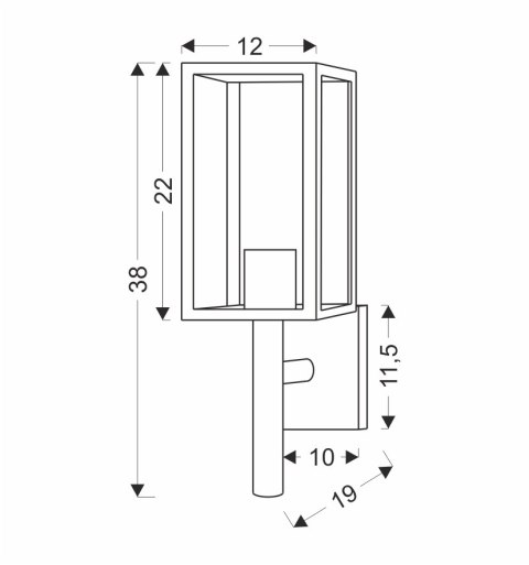 KINKIET TARASOWY LAMPA OGRODOWA ELEWACYJNA CANDELLUX Hosta IP44