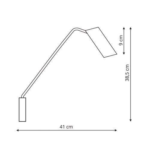 Kinkiet z wysięgnikiem Futuro biały 1xGU10 Light Prestige