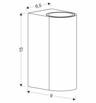 KINKIET TARASOWY LAMPA OGRODOWA ELEWACYJNA Lobelia DŁUGA IP44