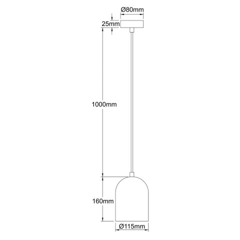 Metalowa lampa wisząca Nilo czarna 1xGU10 Light Prestige