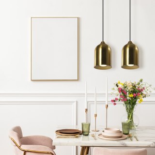 Metalowa lampa wisząca Nilo złota 2xGU10 Light Prestige