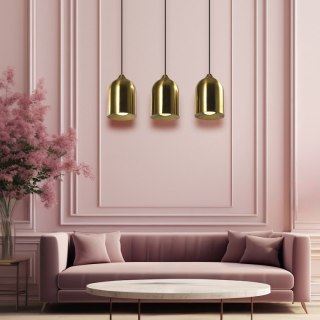 Metalowa lampa wisząca Nilo złota 3xGU10 Light Prestige