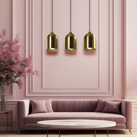 Metalowa lampa wisząca Nilo złota 3xGU10 Light Prestige