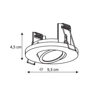 Ruchome oczko podtynkowe Lagos IP65 chrom 1xGU10