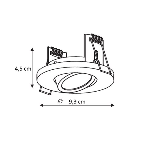 Ruchome oczko podtynkowe Lagos IP65 chrom 1xGU10 Light Prestige