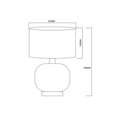 Lampa stołowa Tamiza 48 cm biała 1xE27 Light Prestige