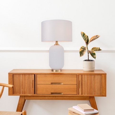 Light Prestige Lampa stołowa Tamiza 65 cm biała 1xE27