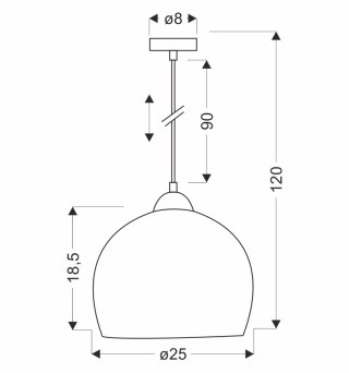 Lampa wisząca czarna aluminiowy klosz 60W E27 Monroe 31-78377