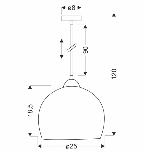 Lampa wisząca czarna aluminiowy klosz 60W E27 Monroe 31-78377