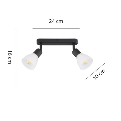 Zestaw reflektorów spot Malta czarny 2xE14 Light Prestige