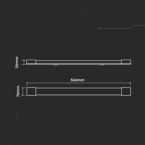 20W LED Grill Fitting 60CM 6500K