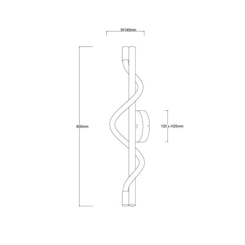 Kinkiet Meleca czarny LED CCT Light Prestige
