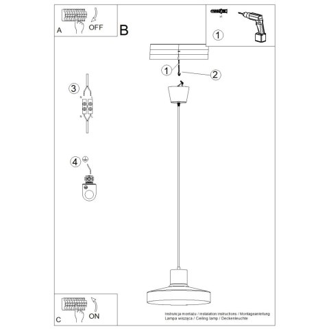 Lampa wisząca BILO zielona oliwka