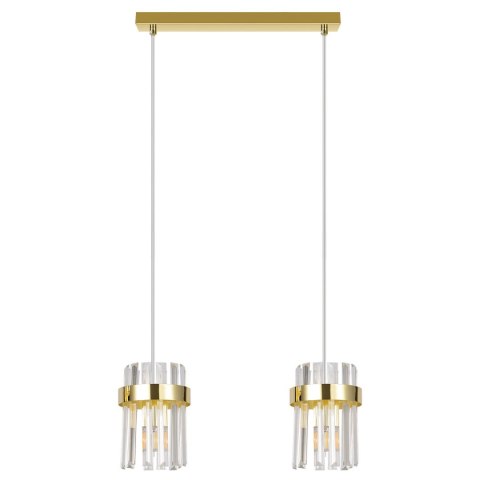 Lampa wisząca Vetro złota 2xE14 Light Prestige