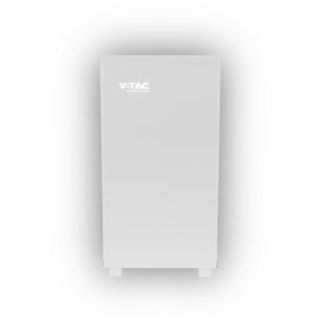 Magazyn Bank Energii V-TAC Biały Szklany Front 5.12Wh 100Ah/51.2V LiFePO4 BMS VT-51200W 10 Lat Gwarancji