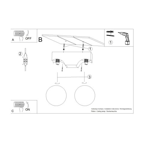 Plafon BULBO 2 naturalne drewno