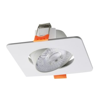 Ruchome kwadratowe oczko podtynkowe Plus białe LED CCT Light Prestige