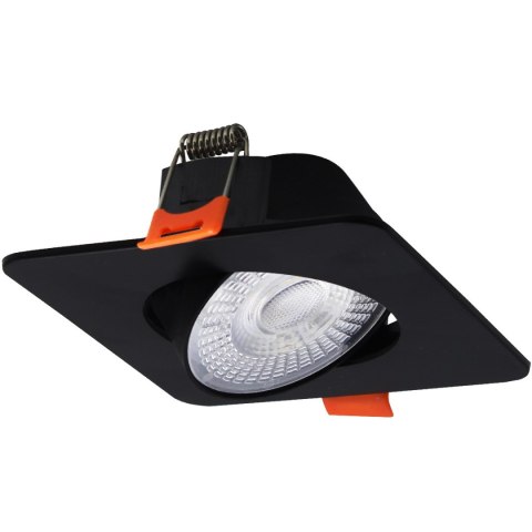 Ruchome kwadratowe oczko podtynkowe Plus czarne LED CCT Light Prestige