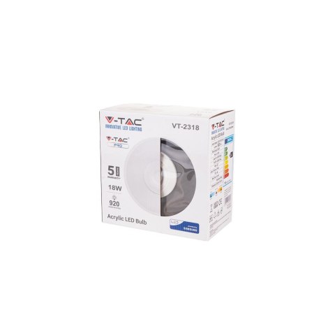 Żarówka LED V-TAC SAMSUNG CHIP 18W UFO fi220 VT-2318 3000K 920lm 5 Lat Gwarancji
