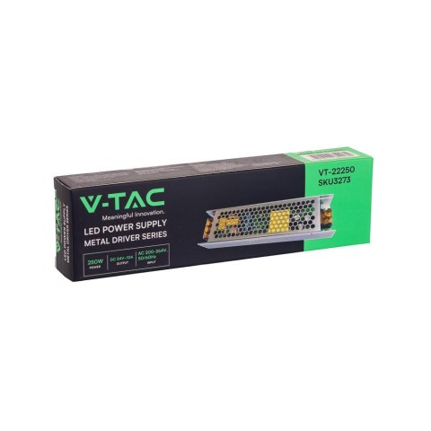 Zasilacz LED V-TAC 250W 24V 10A IP20 Modułowy Filtr EMI VT-22250