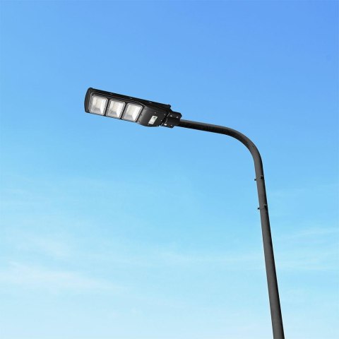 12W LED Plastic Solar Street Light 6000K Black Body