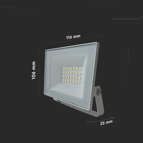 20W LED FLOODLIGHT 6500K WHITE BODY