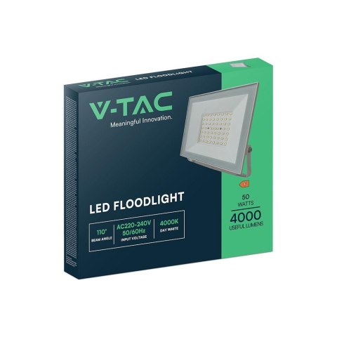 50W LED FLOODLIGHT 4000K WHITE BODY