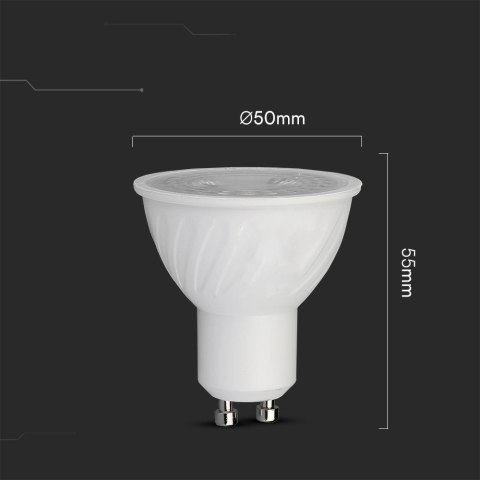 6W GU10 RIPPLE PLASTIC SPOTLIGHT-LED BY CREE-4000K 38'D DIMMABLE