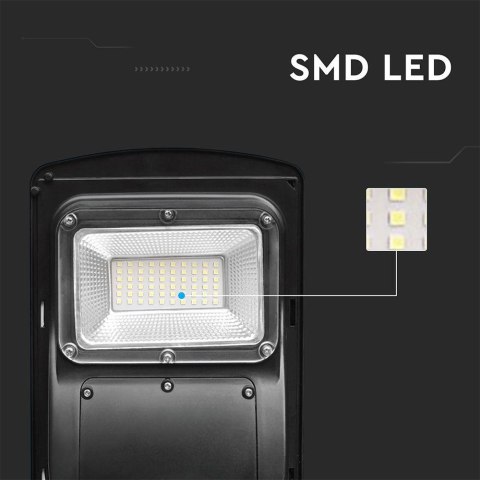 6W LED Plastic Solar Street Light 6000K Black Body
