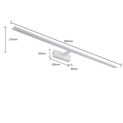 Kinkiet Isla XXL biały 96cm IP44 LED CCT Light Prestige