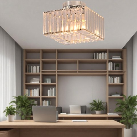 Kwadratowy plafon Vetro chrom 1xE27 Light Prestige