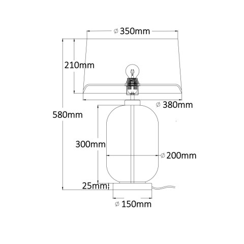 Lampa stołowa Amur dymna 1xE27 Light Prestige