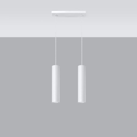 Żyrandol ZWIS SOLLUX Lampa wisząca LAGOS 2 biały