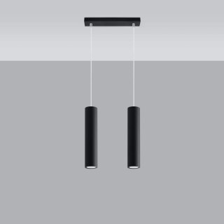 Żyrandol ZWIS SOLLUX Lampa wisząca LAGOS 2 czarny