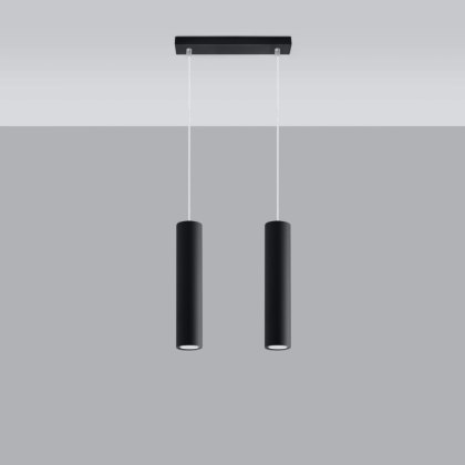 Sollux Lighting Lampa wisząca LAGOS 2 czarny