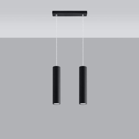Żyrandol ZWIS SOLLUX Lampa wisząca LAGOS 2 czarny
