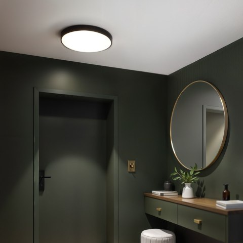 Plafon natynkowy LED 40cm Okrągły BB03 40W 4000K z czujnikiem czarny