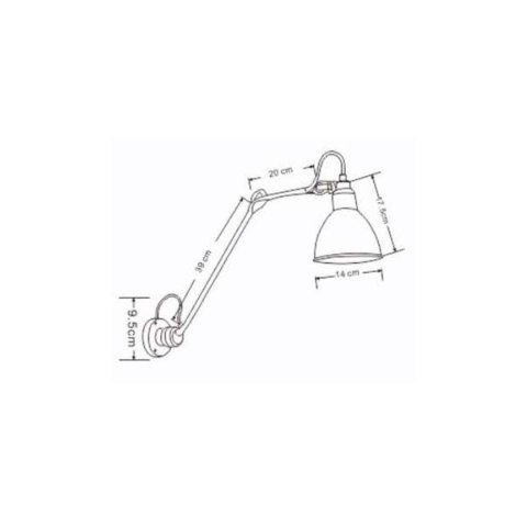 Togo kinkiet z wysięgnikiem czarny