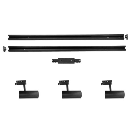 Zestaw oświetlenia szynowego Ice SET 1F czarny 3xGU10