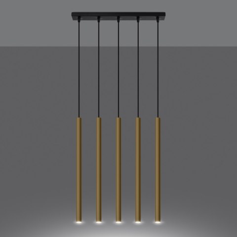 Lampa Wisząca PASTELO 5L złoty połysk