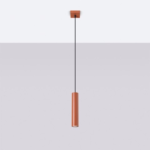 Żyrandol ZWIS SOLLUX Lampa wisząca LAGOS 1 ochra czerwona
