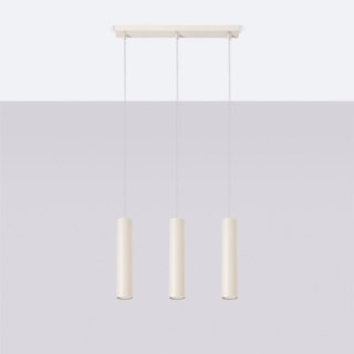 Żyrandol ZWIS SOLLUX Lampa wisząca LAGOS 3L beżowa