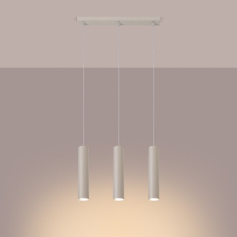 Żyrandol ZWIS SOLLUX Lampa wisząca LAGOS 3L beżowa