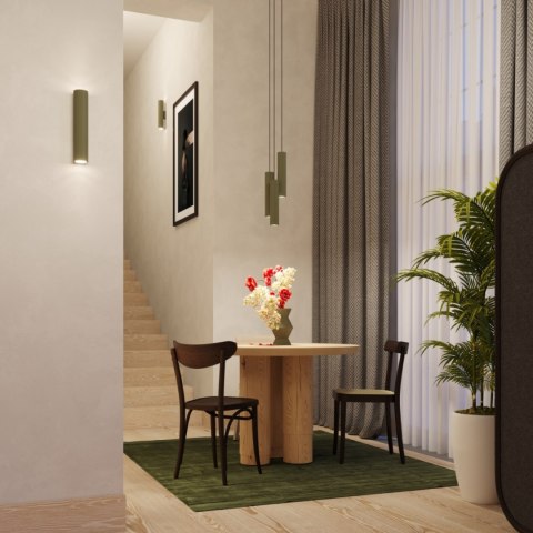 Żyrandol ZWIS SOLLUX Lampa wisząca LAGOS 3L zielona oliwka