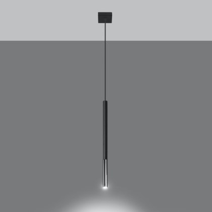 Sollux Lighting Lampa wisząca MOZAICA 1 czarny/chrom