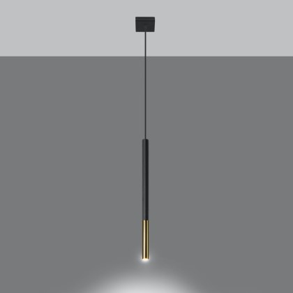 Sollux Lighting Lampa wisząca MOZAICA 1 czarny/złoto