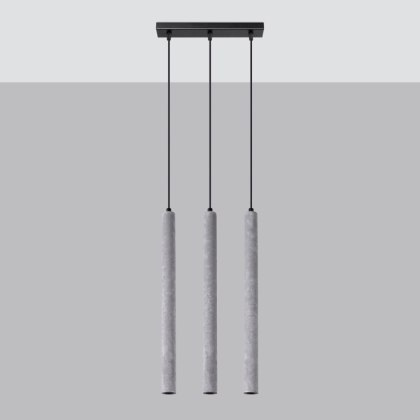 Sollux Lighting Lampa wisząca PASTELO 3L beton