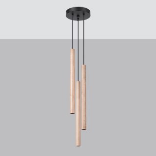 Lampa wisząca PASTELO 3P drewno